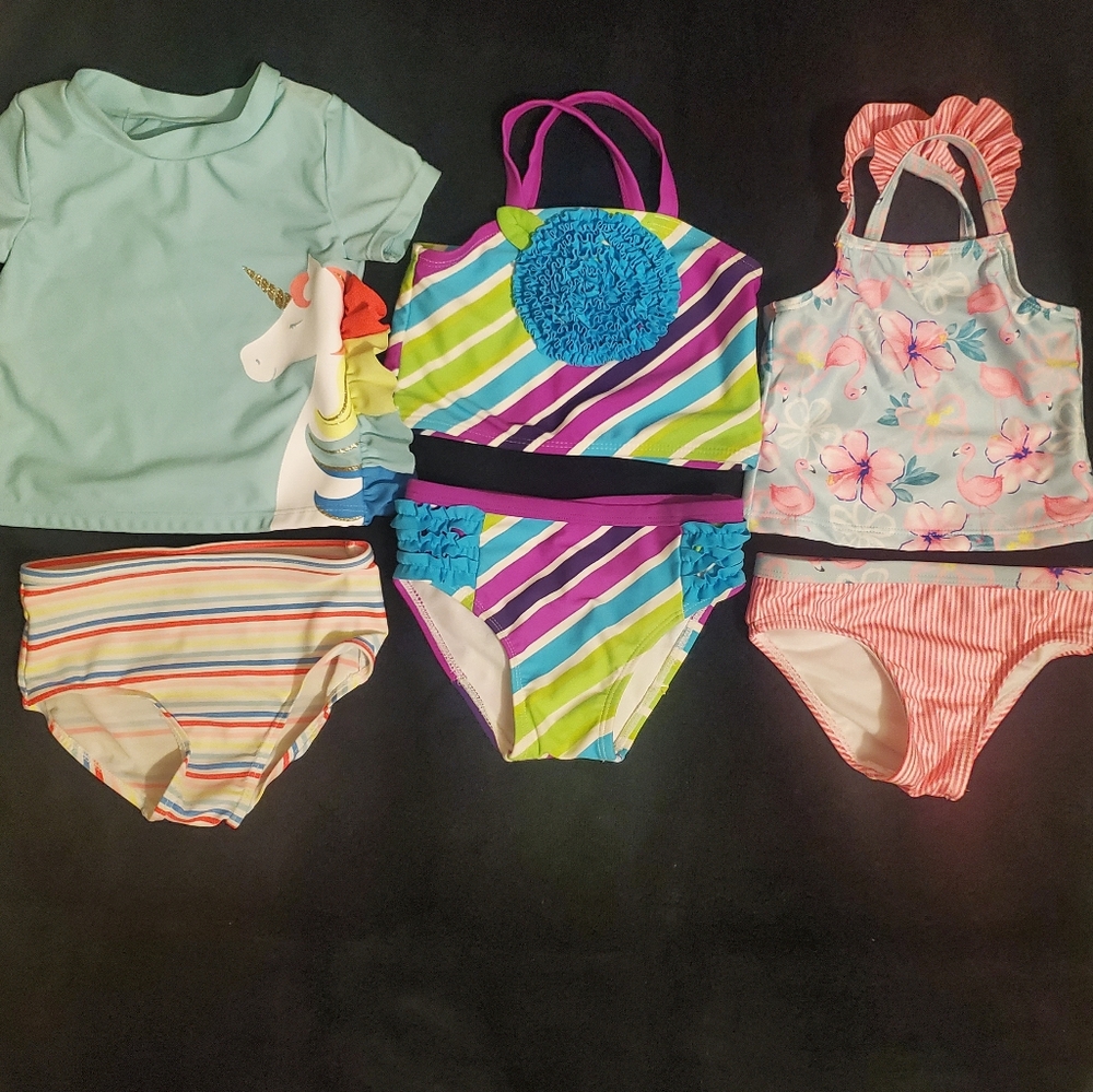 NEW!! Baby Swimsuit 3 Sets Size 12 and 18 Months.